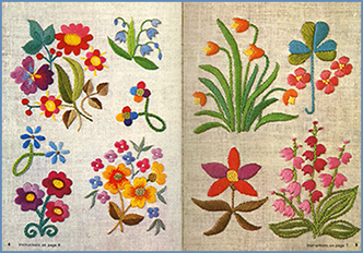 Small Flowers in Embroidery pages 5 & 6